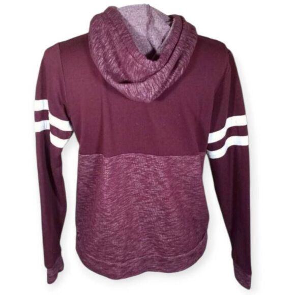 LIQUID ENERGY APPAREL MAROON & WHITE HUNTINGTON BEACH HOODIE SZ.S EUC. - Picture 3 of 5